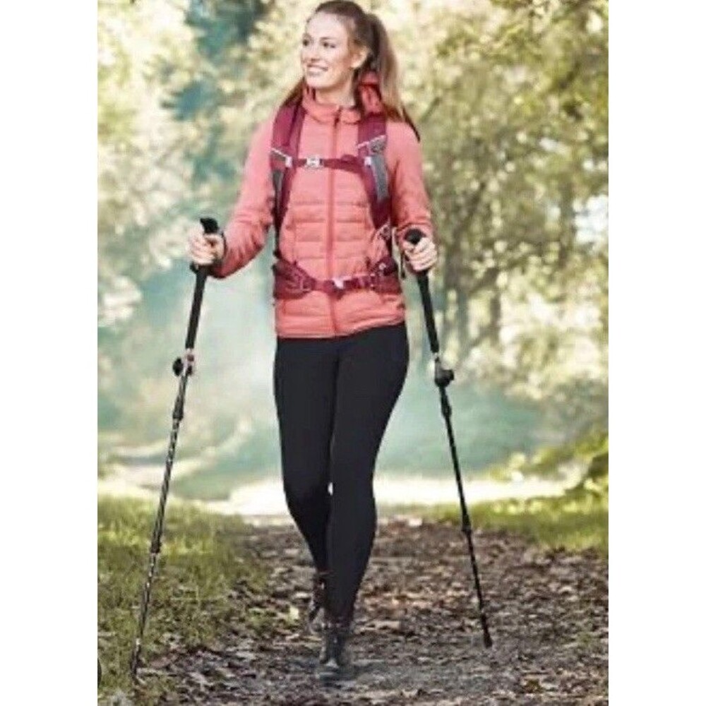 Crivit Trekking Poles Ultra Light Adjustable Aluminum Camo Walking Hiking NEW
